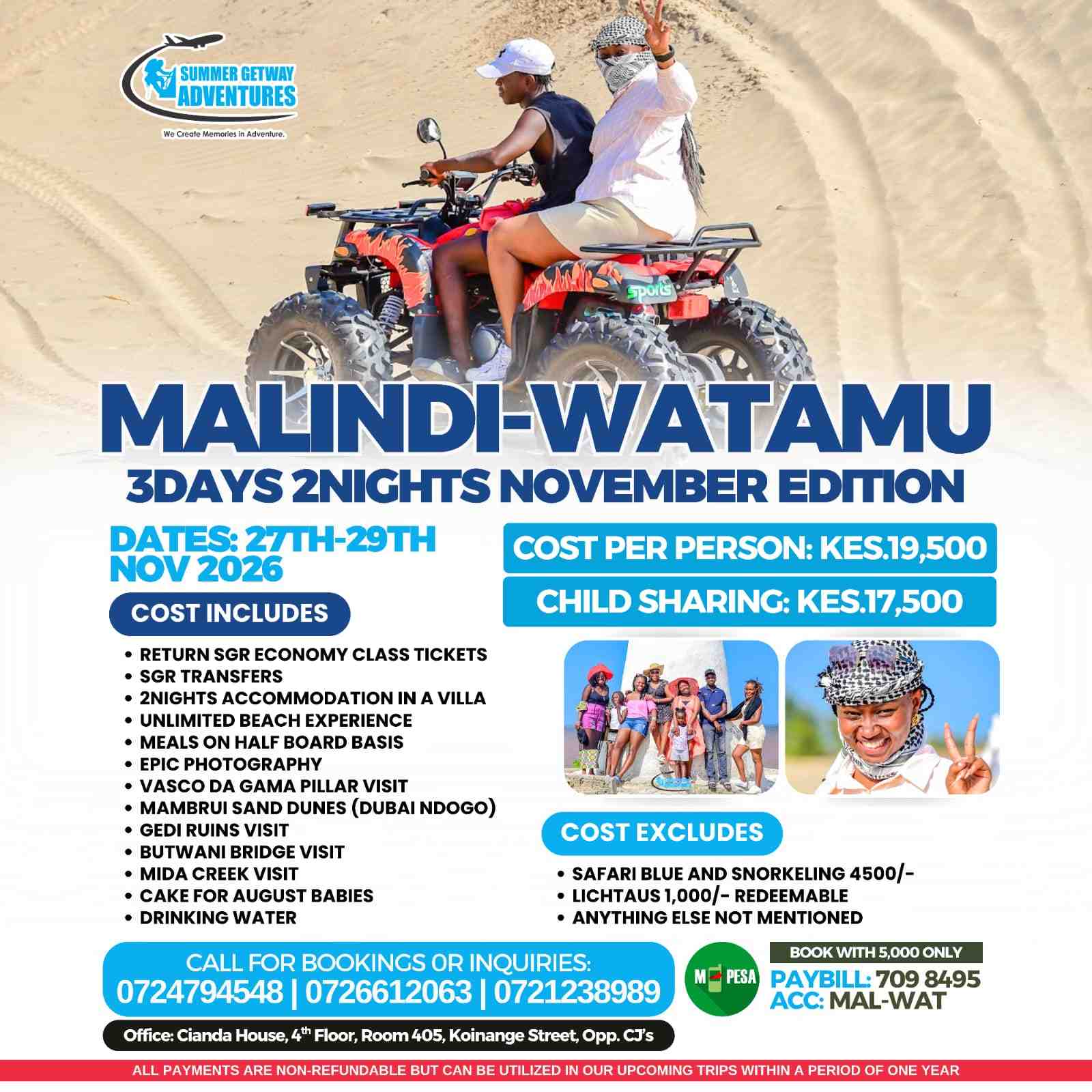 Malindi Watamu 3 Days 2 Nights November Edition image