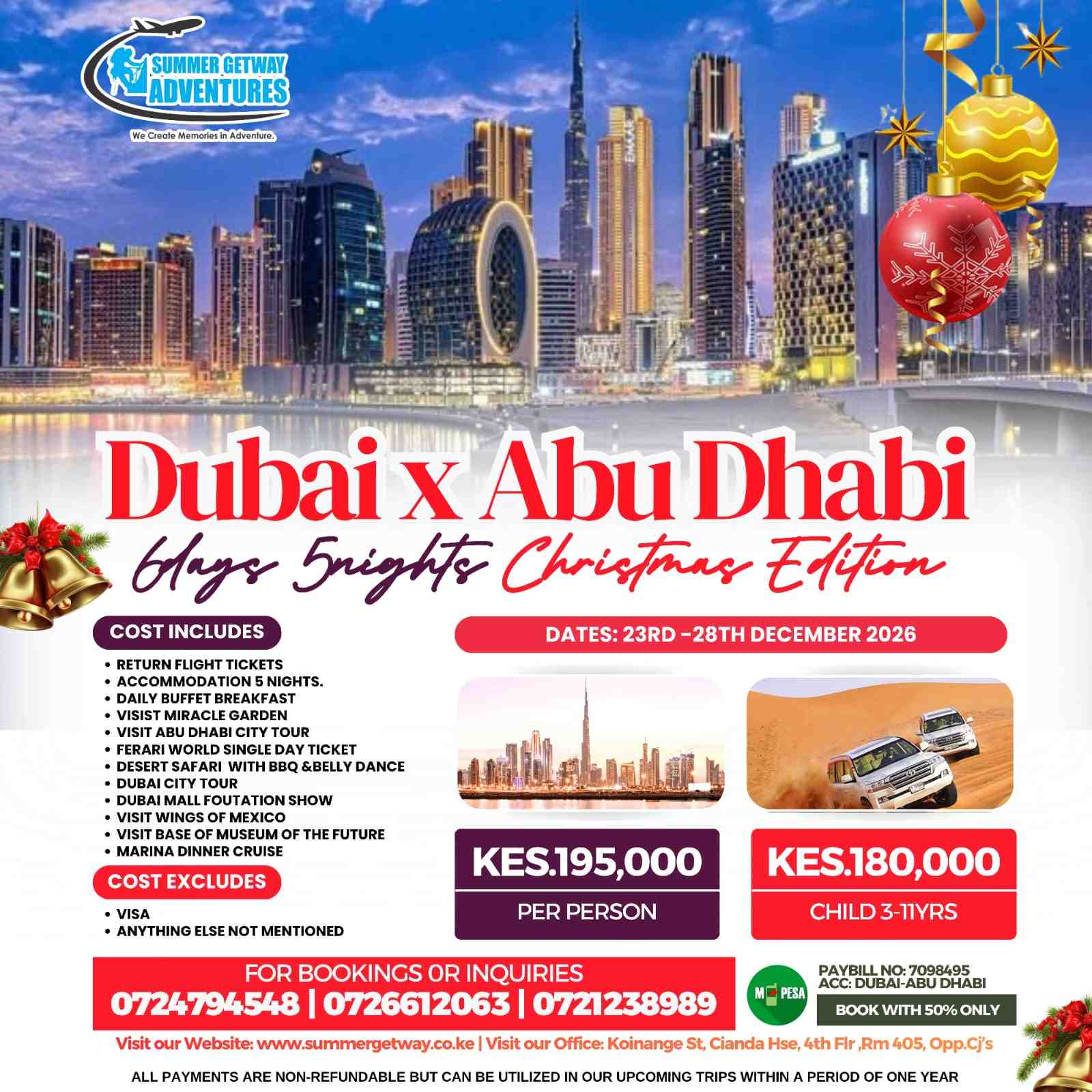 Dubai X Abu Dhabi 6 Days 5 Nights Christmas Edition image