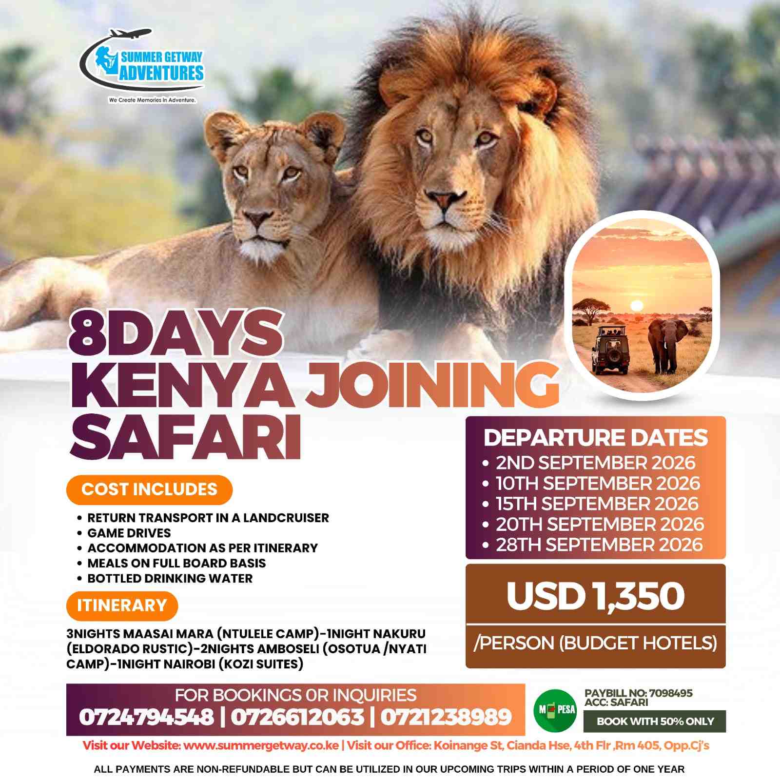 8 Days Kenya Joining Safari image