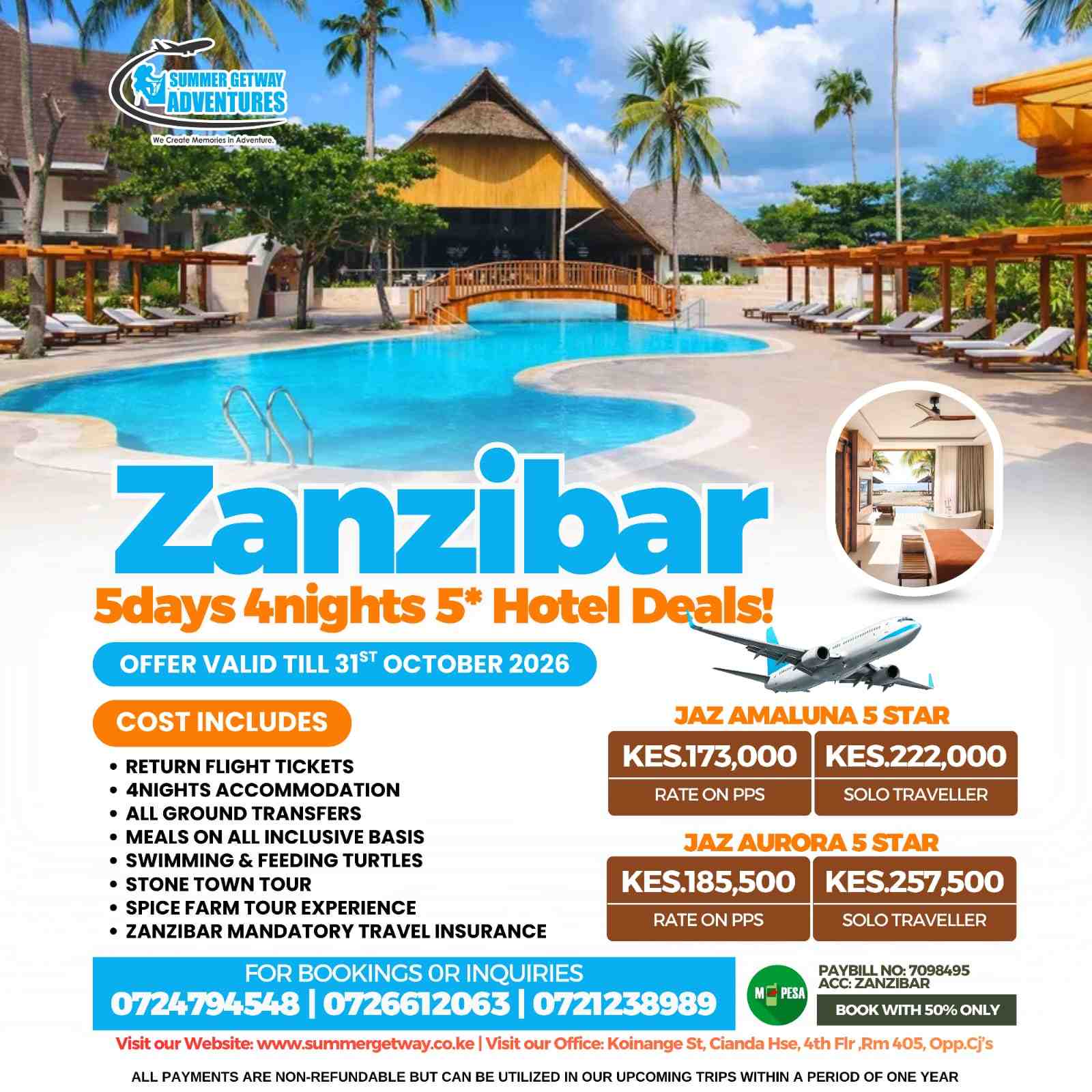 Zanzibar 5 Days 4 Nights 5* Hotel Deals image