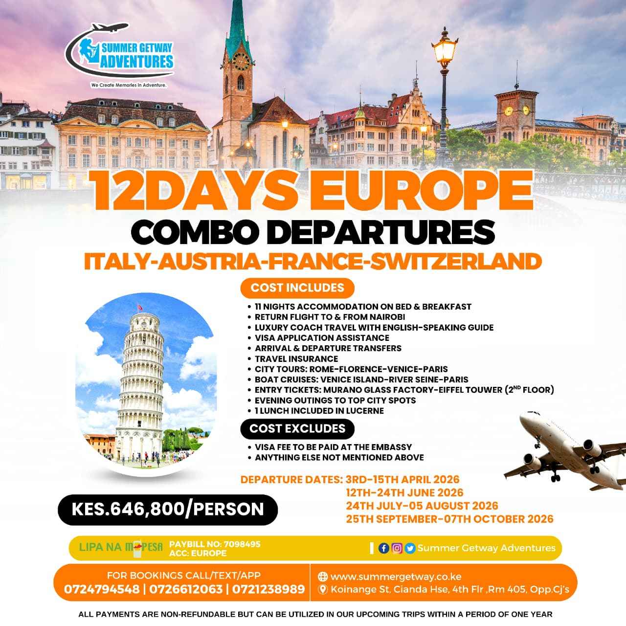 EUROPE  ADVENTURE 12 DAY 11 NIGHTS image